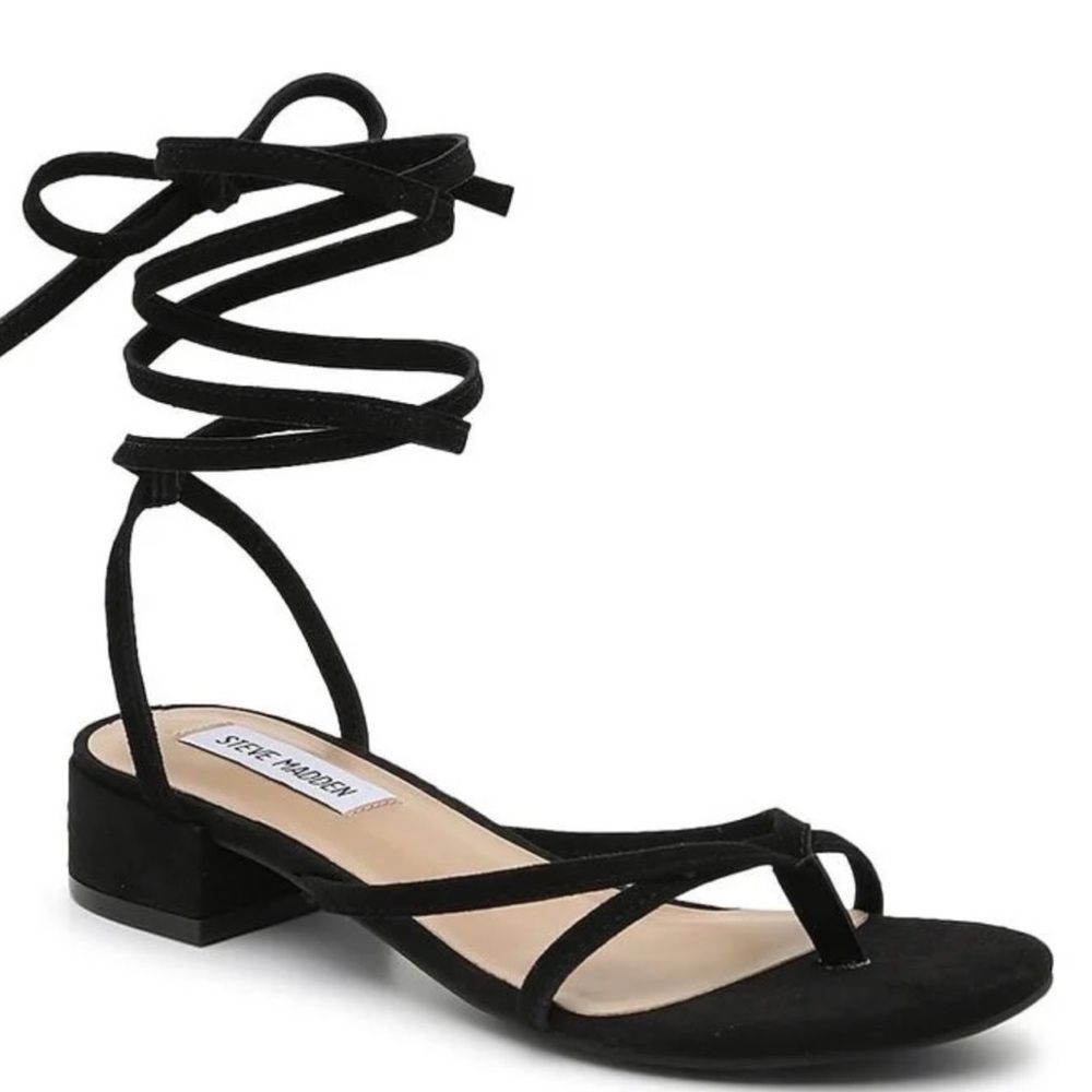 Steve Madden Black Strappy Sandals